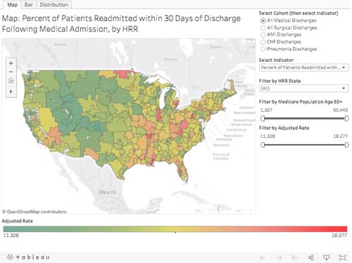 Dartmouth Atlas of Health Care - View by Map chart